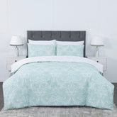 100% Cotton Sateen Printed Duvet Cover Set - 300 Thread Count Luxury Bedding - Ultra Soft & Breathable - 16835